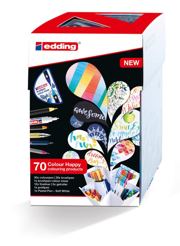 Edding EDDING Brushpen 1340 Color Happy Box, 69 Stück  