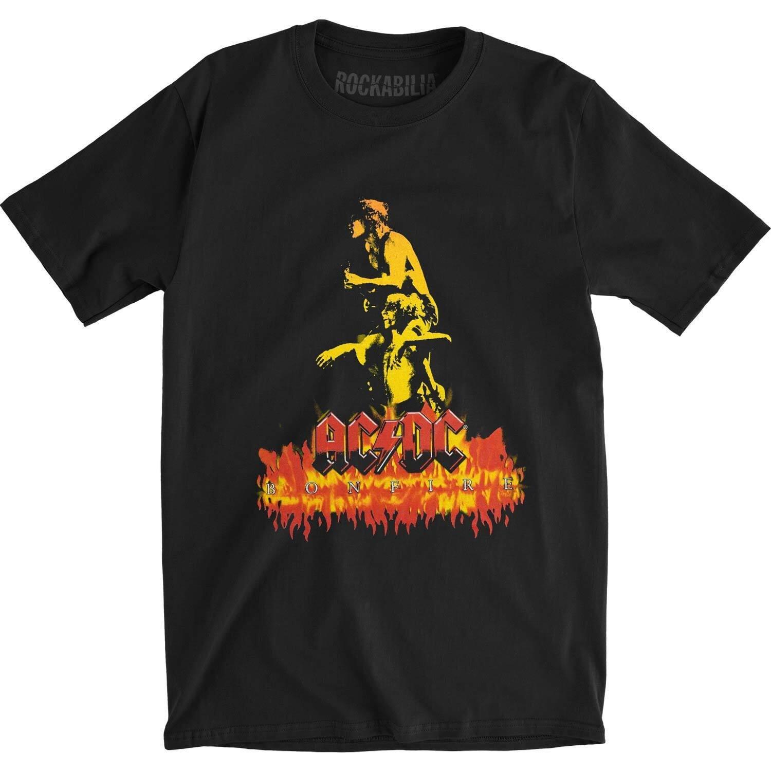 Image of Acdc Bonfire Tshirt Damen Schwarz L