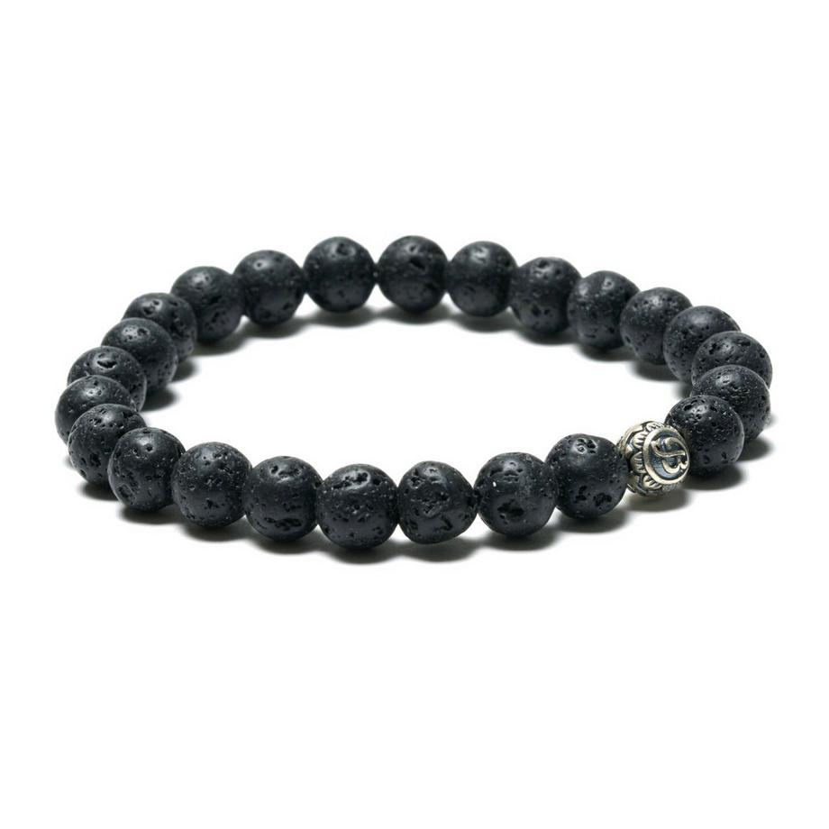 Kiro  Armband mit Vulkansteinen und 925 Silber