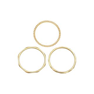 Elli  Bague Stapelringe Stacking Bandring 3Er Set 375 Gelbgold 