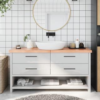 VidaXL  Comptoir de salle de bain bois de chêne 