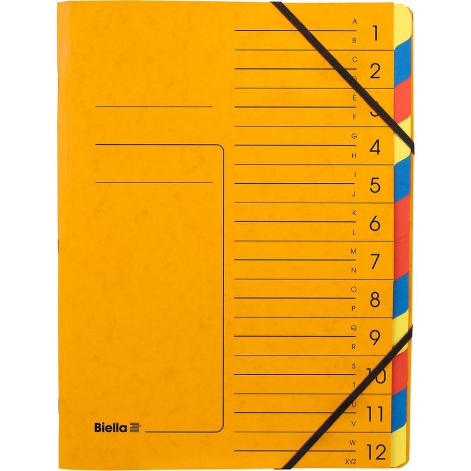 Biella BIELLA Ordnungsmappe TOP COLOR, 12-teilig  