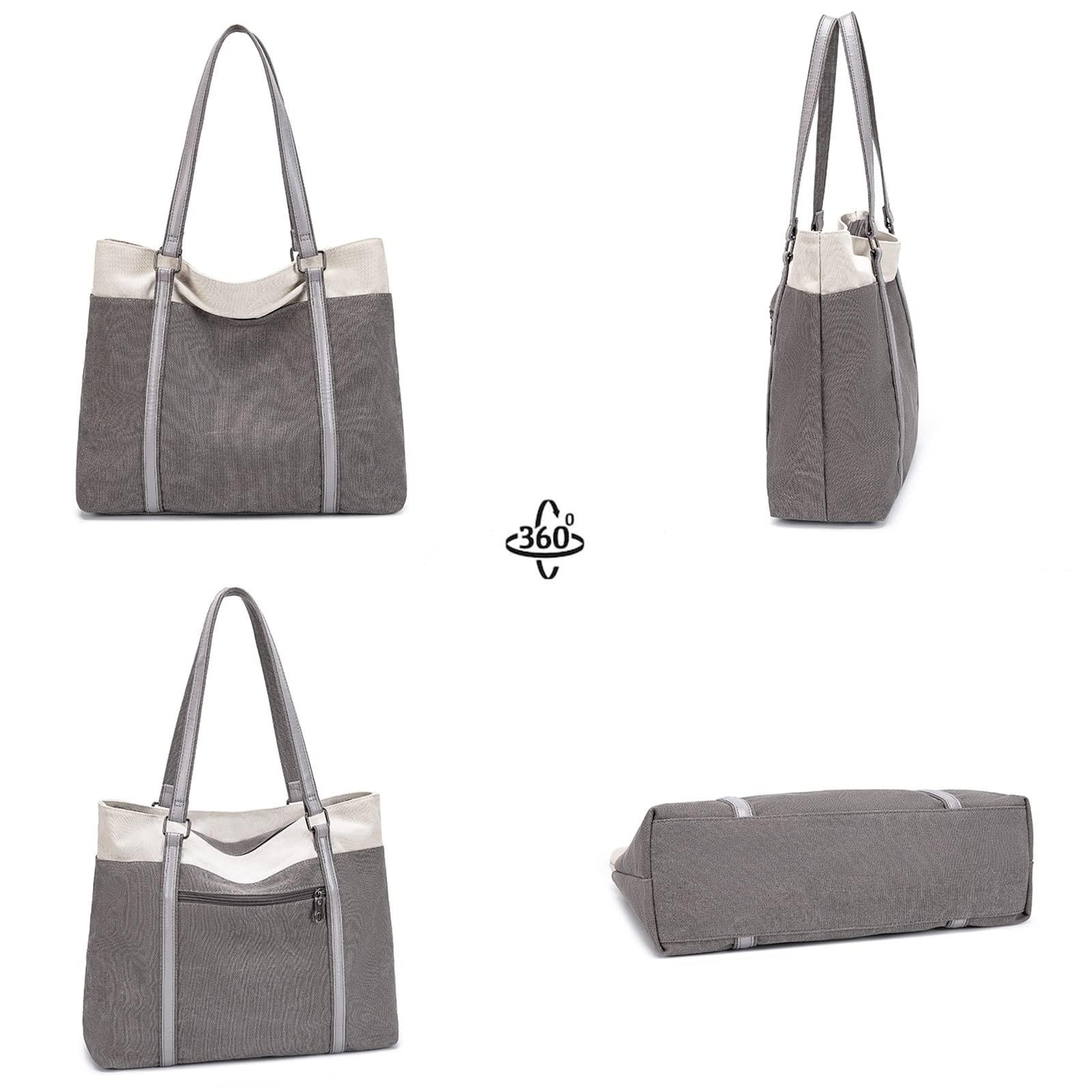 Only-bags.store  Sac à main Sac à bandoulière Toile Casual Grand Sac Shopper Élégant pour le travail Scolaire de Bureau 