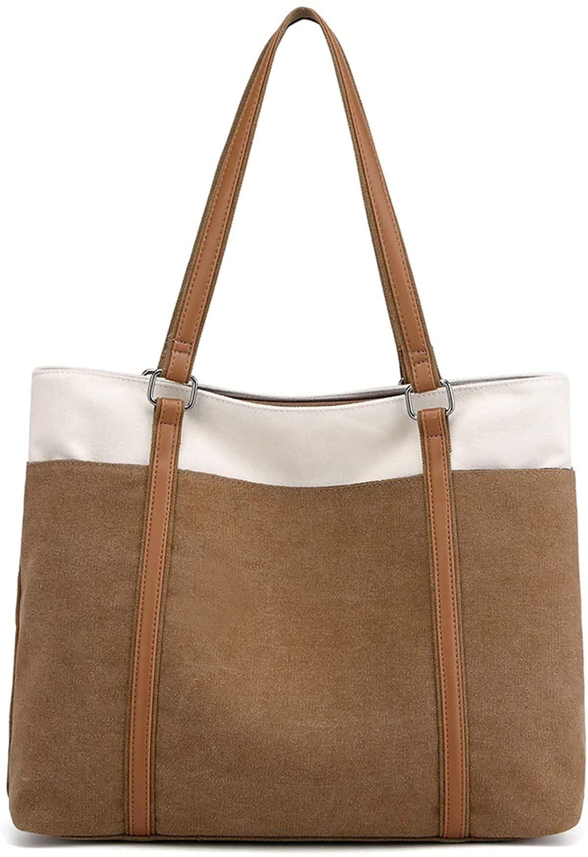 Only-bags.store  Sac à main Sac à bandoulière Toile Casual Grand Sac Shopper Élégant pour le travail Scolaire de Bureau 