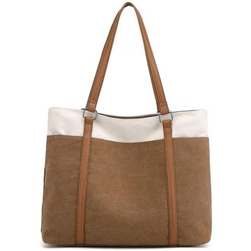 Handtasche Umhängetasche Canvas Casual Große Tasche Shopper Elegant für Büro Schule Arbeit