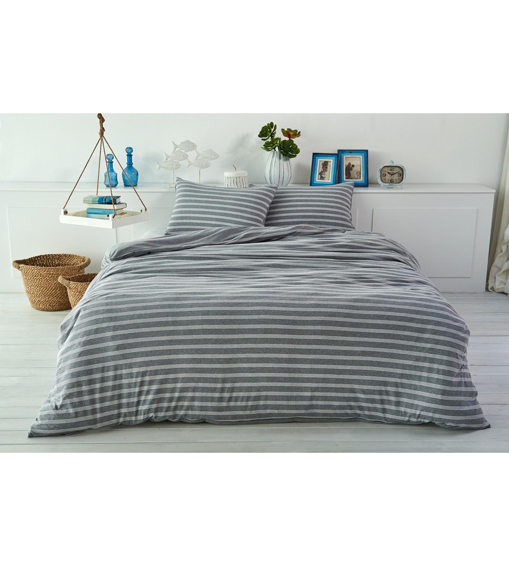 Living Home Melange Jersey Double Face Bettwäsche Set  