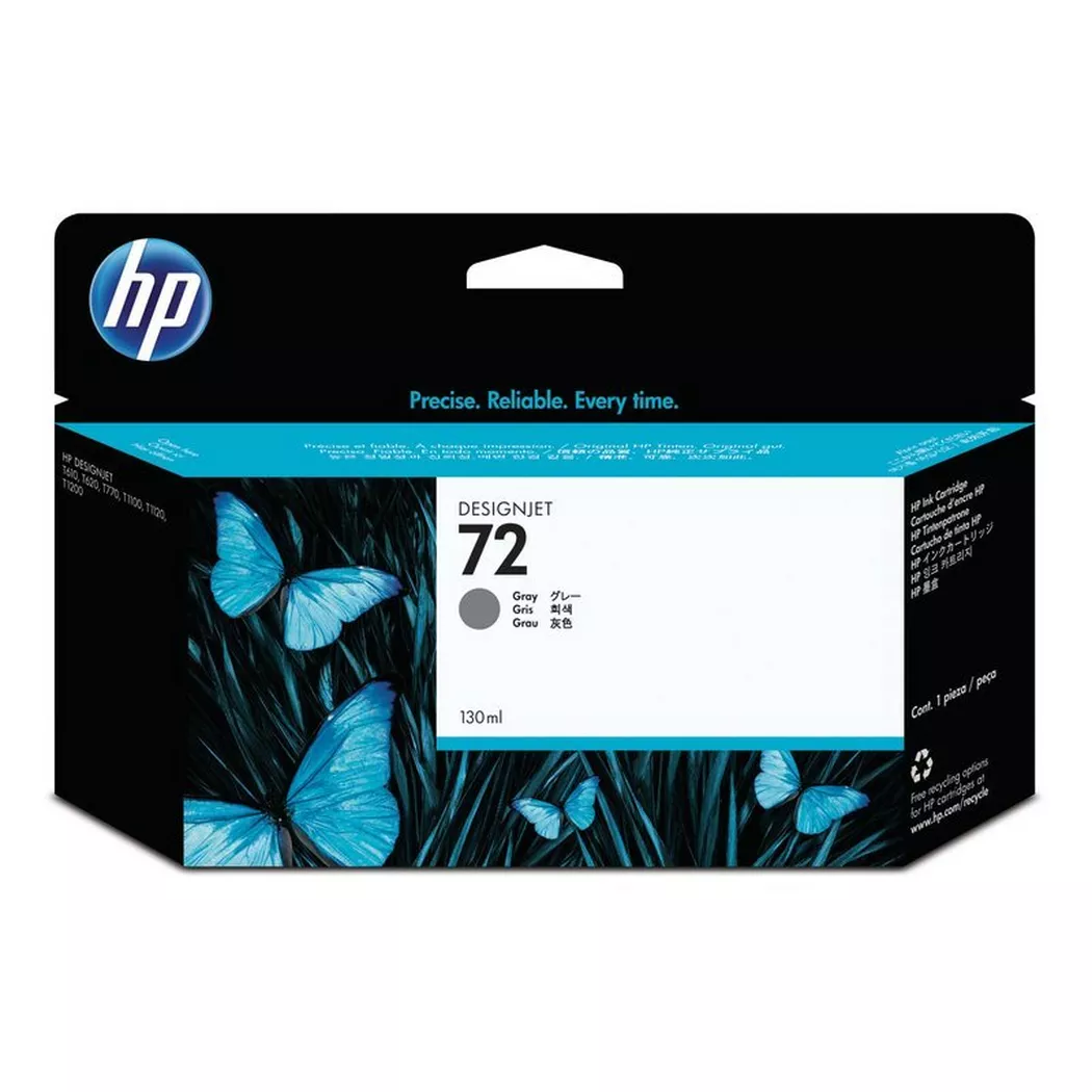 Hewlett-Packard – HP Tintenpatrone 72 grey C9374A DesignJet T1100 130ml, One Size