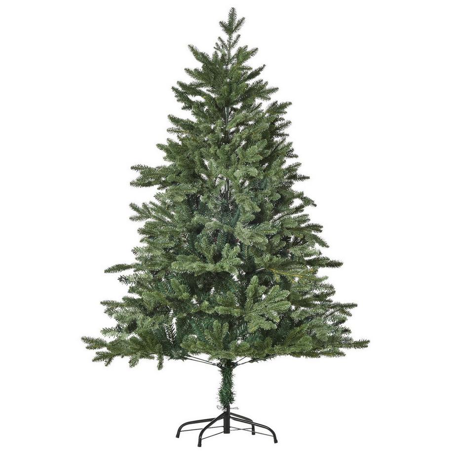 Albero Di Natale Artificiale 1,5 M Albero Di Natale Pvc Pe Metallo Verde Ø105 X 150 Cm