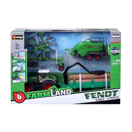 bburago  Farmland Traktoren Set Fendt 1050 Vario mit Schwungrad 