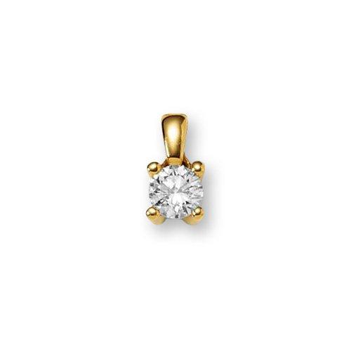 Image of MUAU Schmuck Anhänger 4-Griff-Fassung Diamant 0.30ct. Gelbgold 750 - ONE SIZE