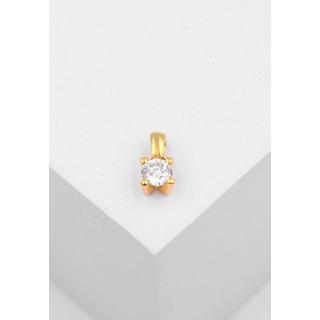 MUAU Schmuck  Anhänger 4-Griff-Fassung Diamant 0.30ct. Gelbgold 750 