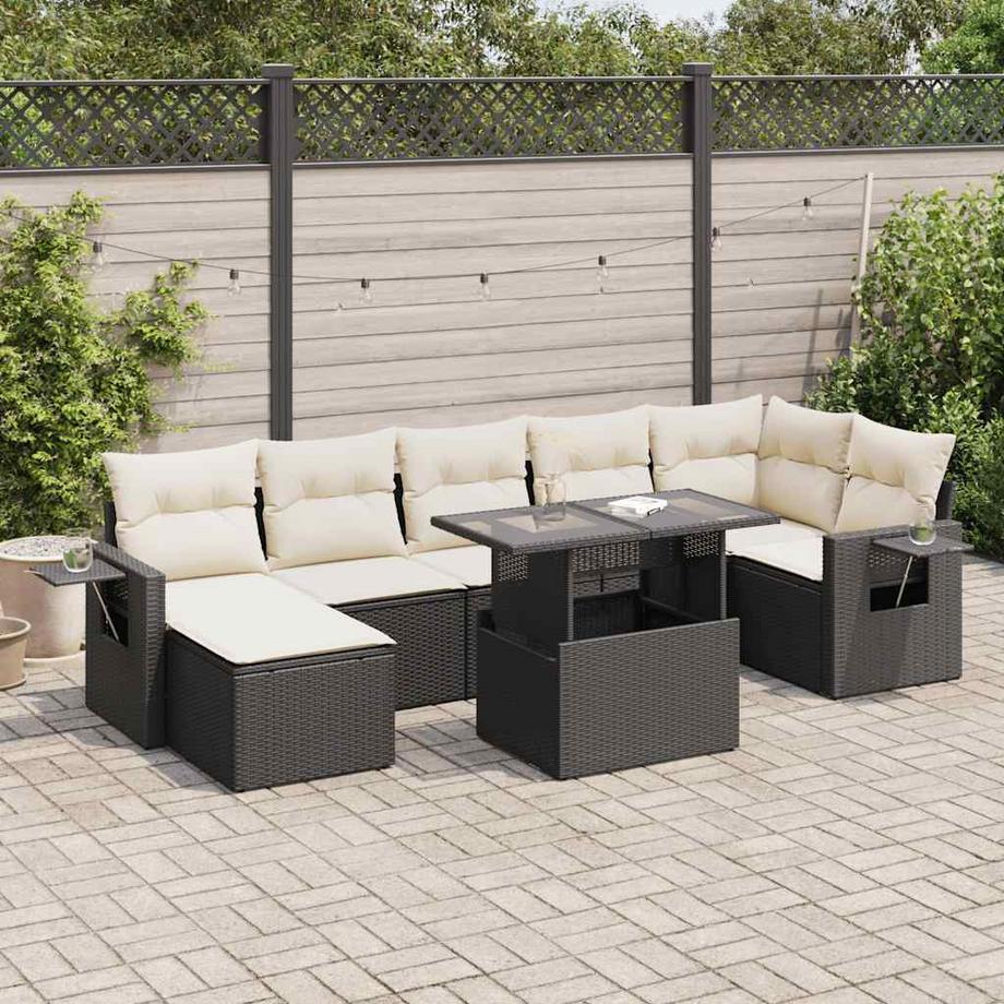 VidaXL Ensemble de canapés de jardin rotin synthétique  