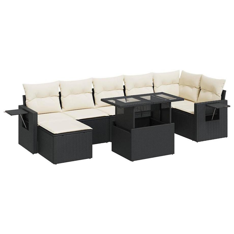Ensemble de canapés de jardin rotin synthétique