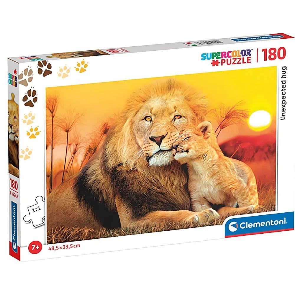 Image of Puzzle Umarmung - Löwe mit Jungem (180Teile)