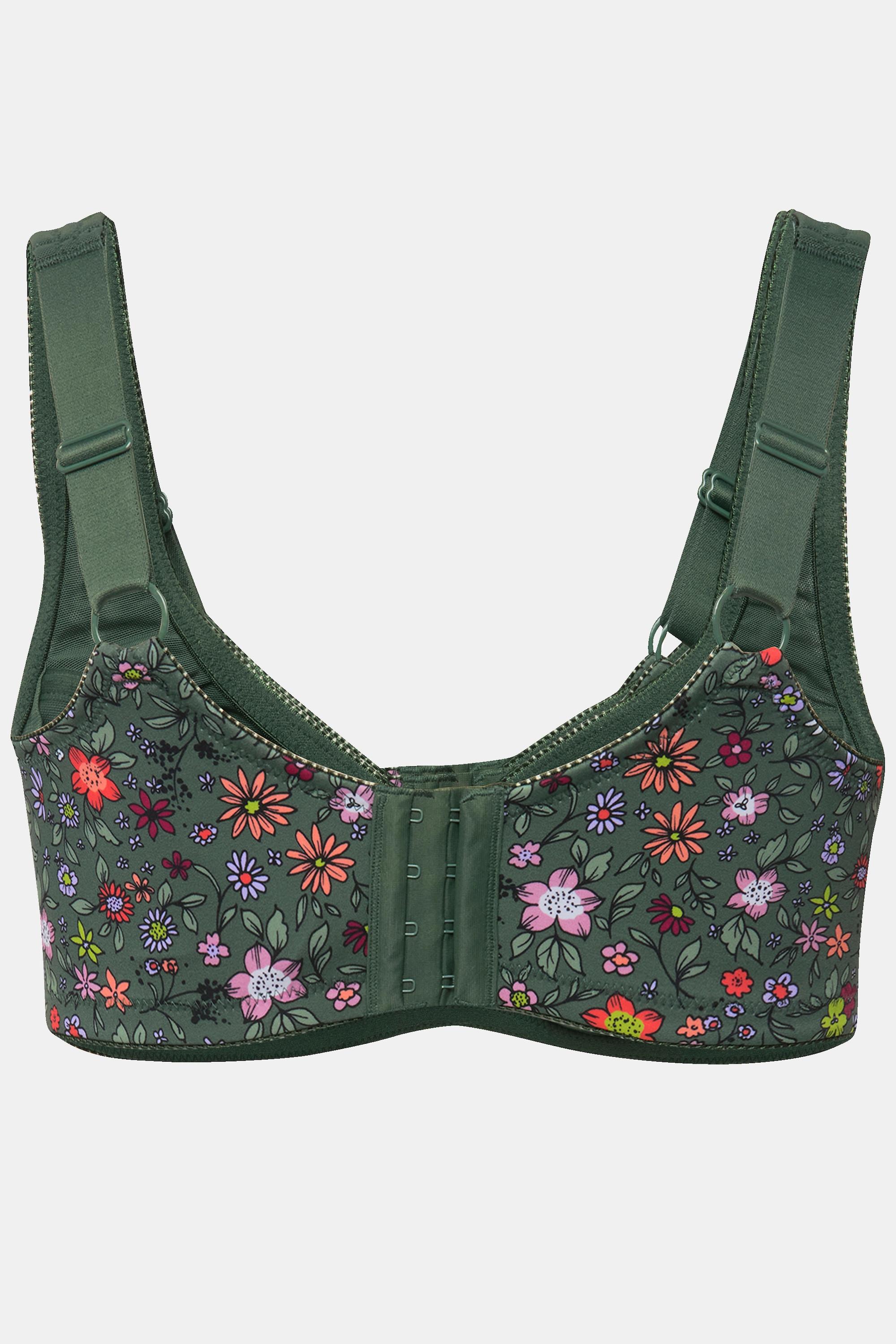 Ulla Popken  Soutien-gorge de maintien avec mélange de motifs, sans armatures – bonnet C - F 