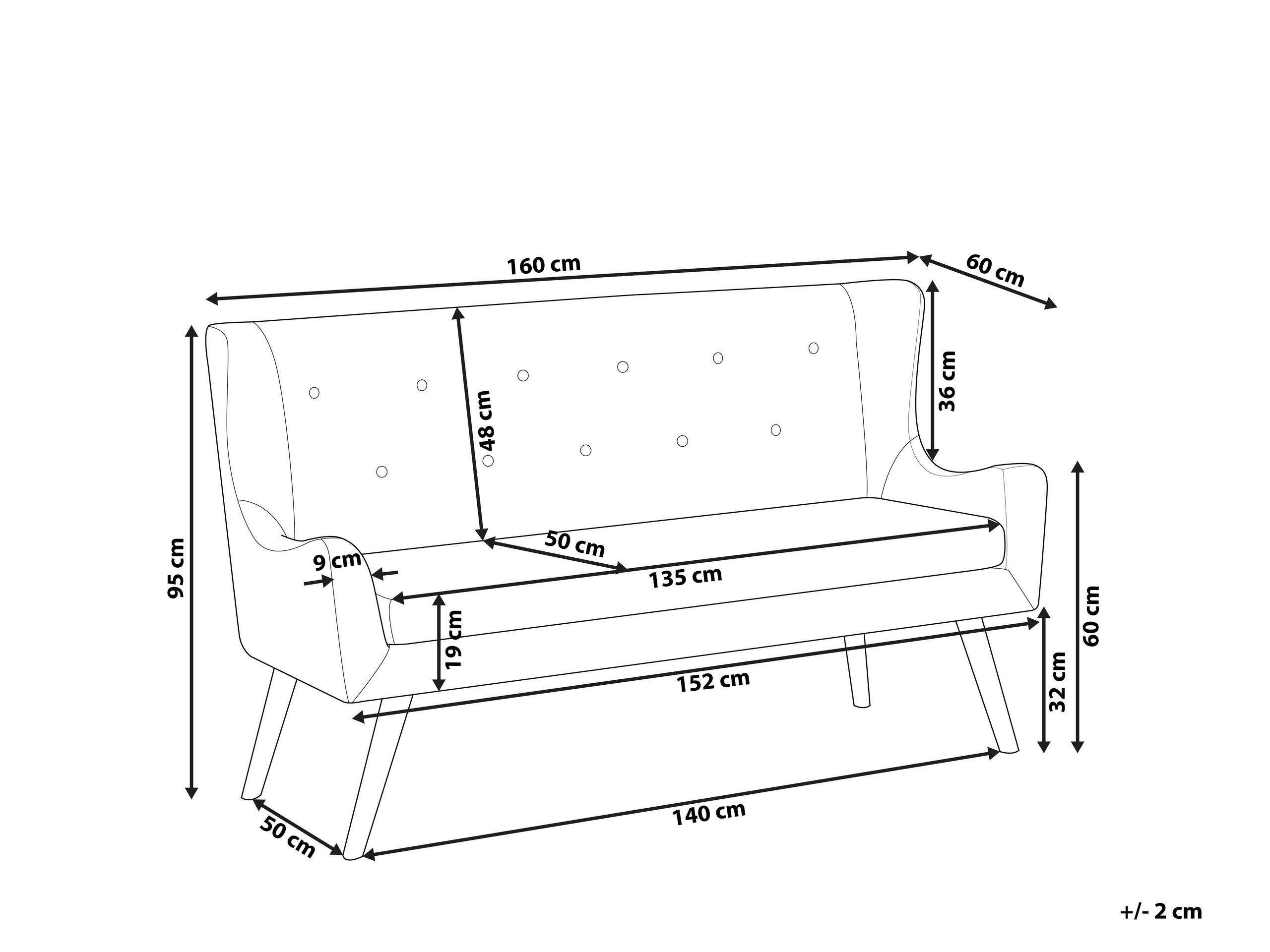 Beliani Banquette en Polyester Rétro SKIBBY  