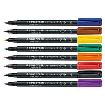 STAEDTLER Lumocolor permanent S 8 Farben ass.