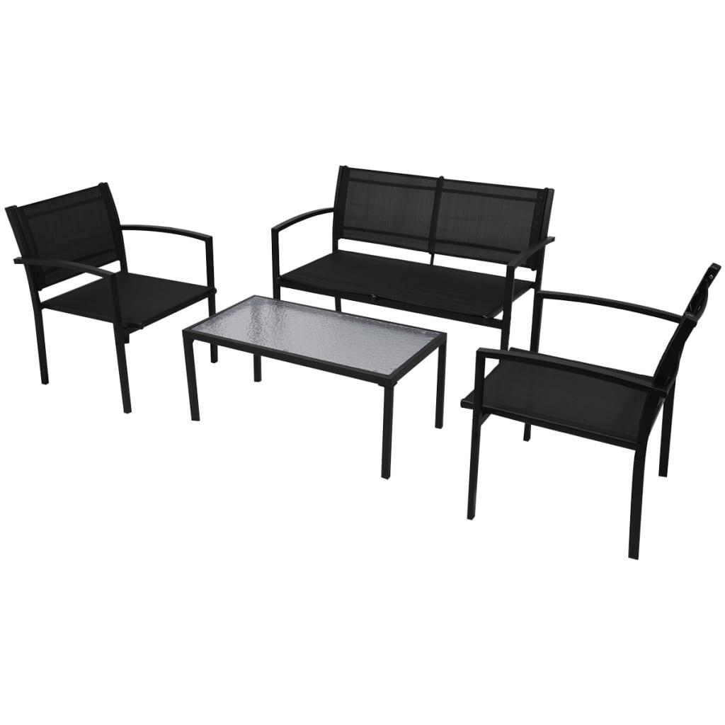 VidaXL Table et chaise de jardin aluminium  