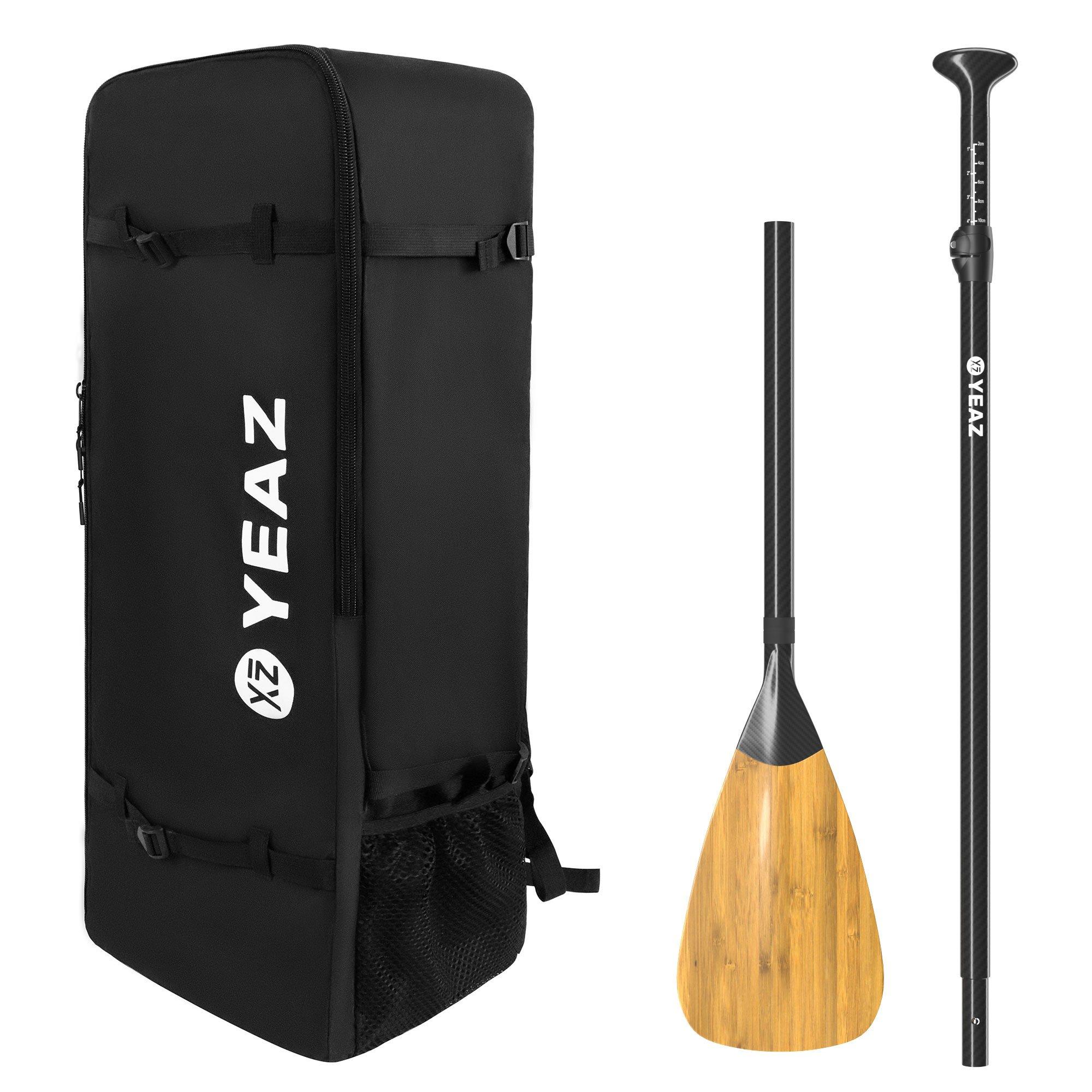 YEAZ  KIT BAMBOO Rucksack & Carbon-Bambus Paddel - eclipse black 