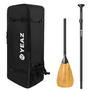 YEAZ  KIT BAMBOO Rucksack & Carbon-Bambus Paddel - eclipse black 