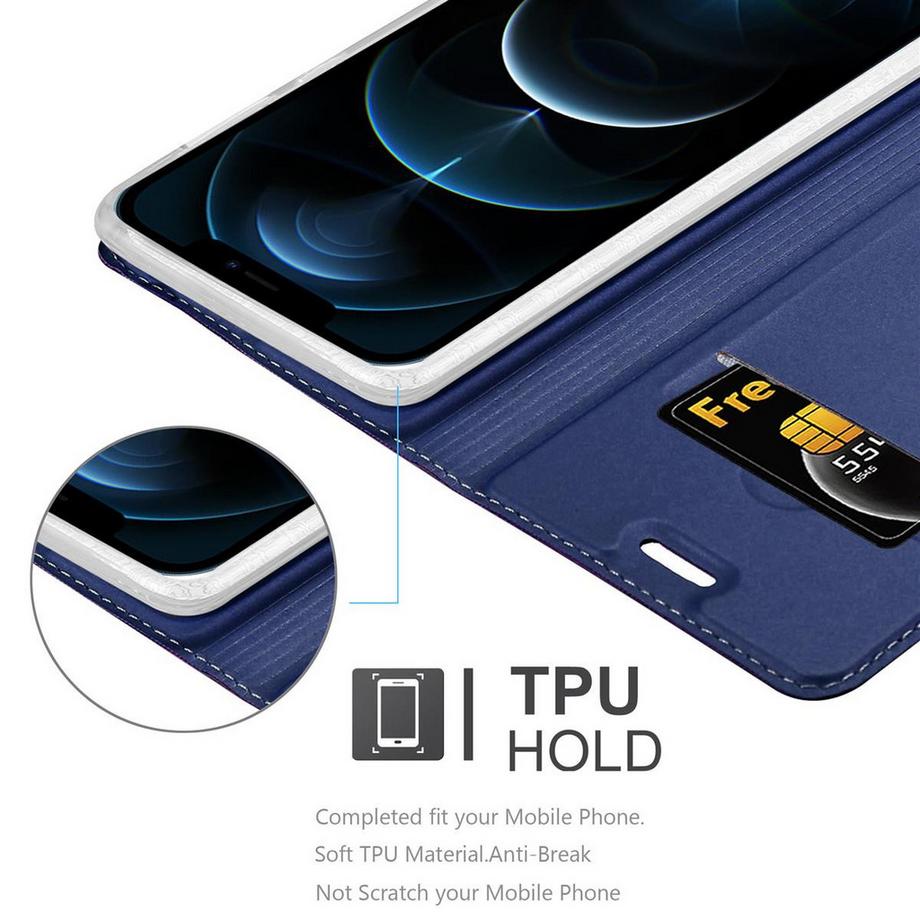 Cadorabo  Hülle für Apple iPhone 12  12 PRO Magnetverschluss, Kartenfach 