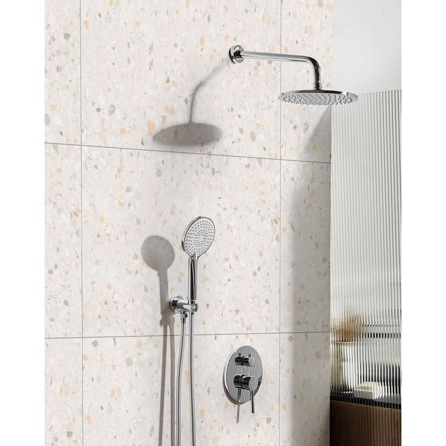 Beliani Ensemble de douche encastrée avec douche pluie en Laiton Moderne PUELO  