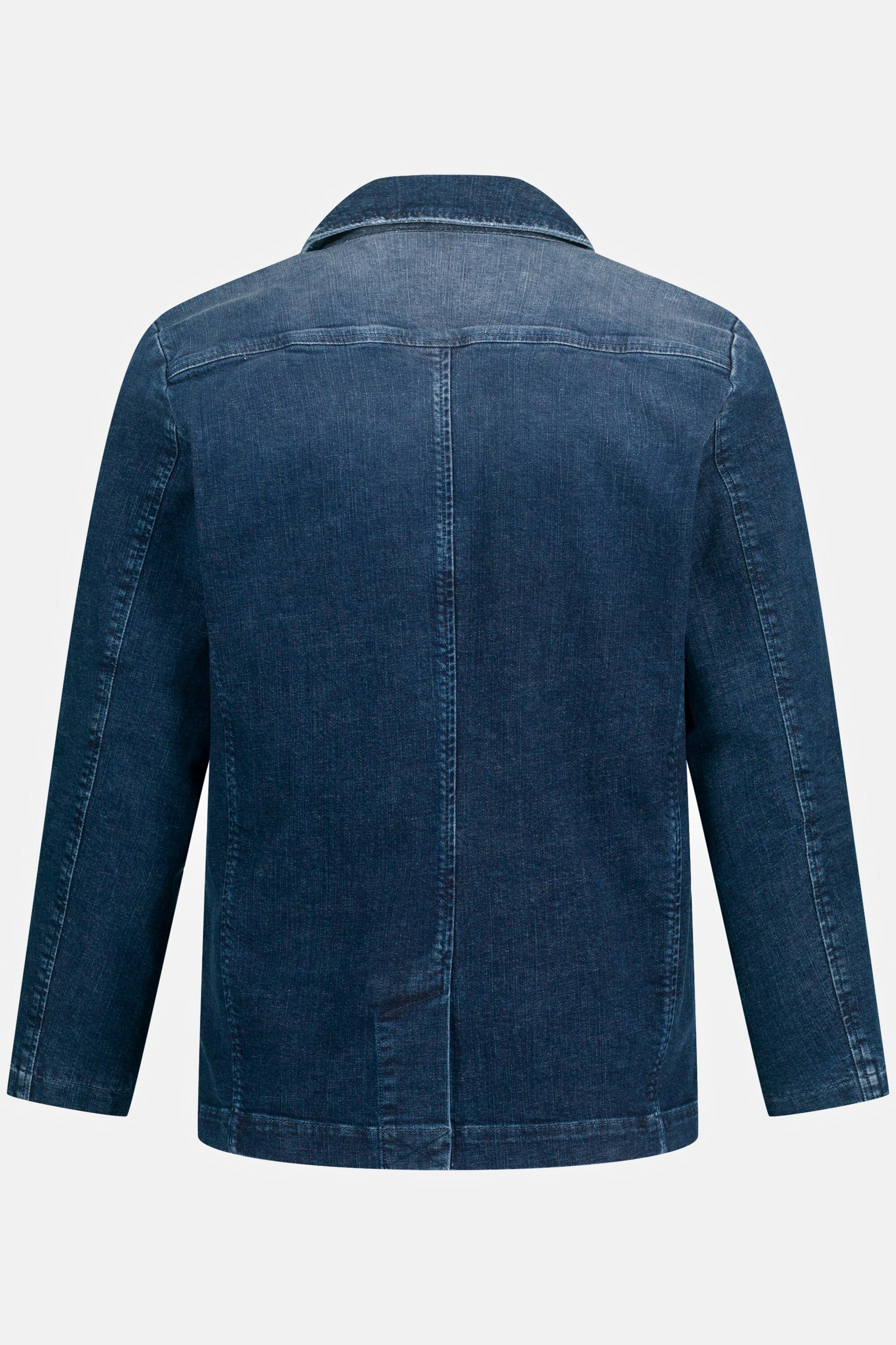 JP1880  Veste caban en jean, double rangée de boutons 