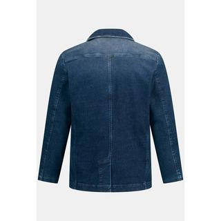 JP1880  Veste caban en jean, double rangée de boutons 