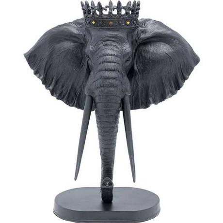 KARE Design Oggetto decorativo Elephant Royal nero 57  