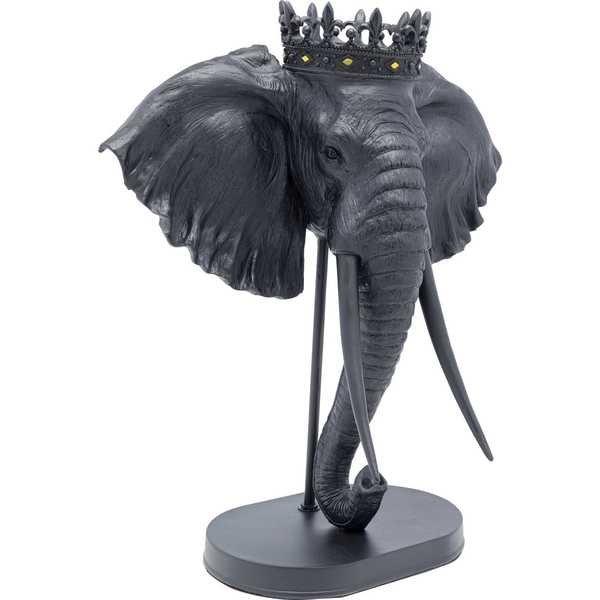 KARE Design Oggetto decorativo Elephant Royal nero 57  