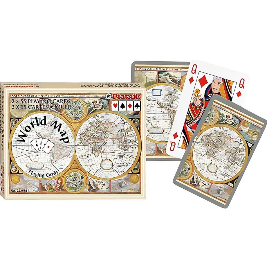 Piatnik  Designkarten Bridge, World Map 