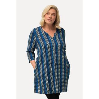 Ulla Popken  Longshirt, A-Linie, Tunika-Ausschnitt, 3/4-Arm 