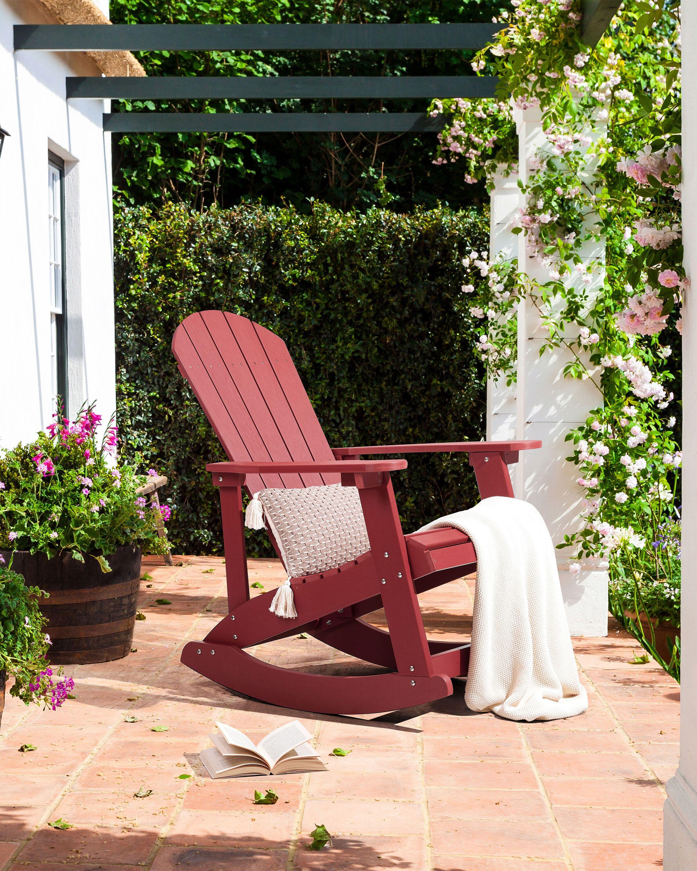 Beliani Fauteuil à bascule en Bois synthétique Traditionnel ADIRONDACK  