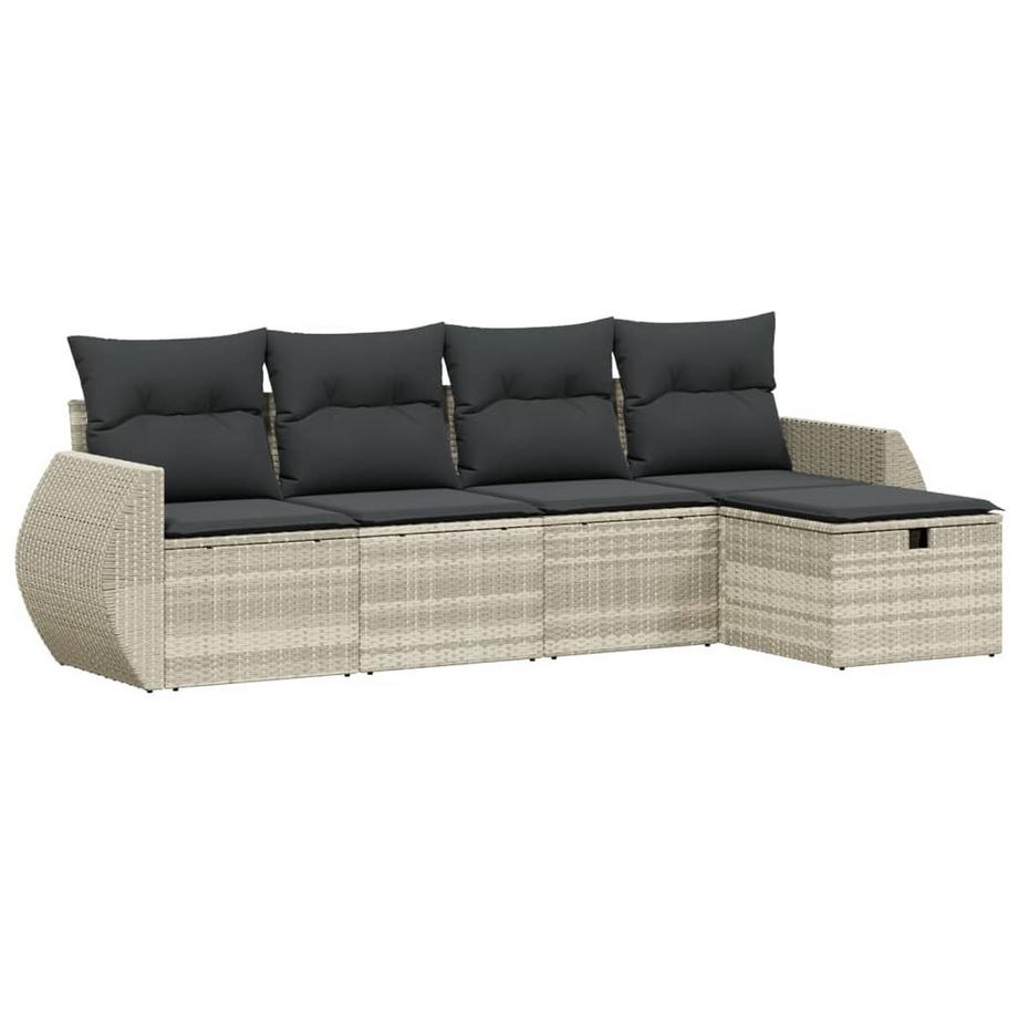 set divano da giardino Polirattan