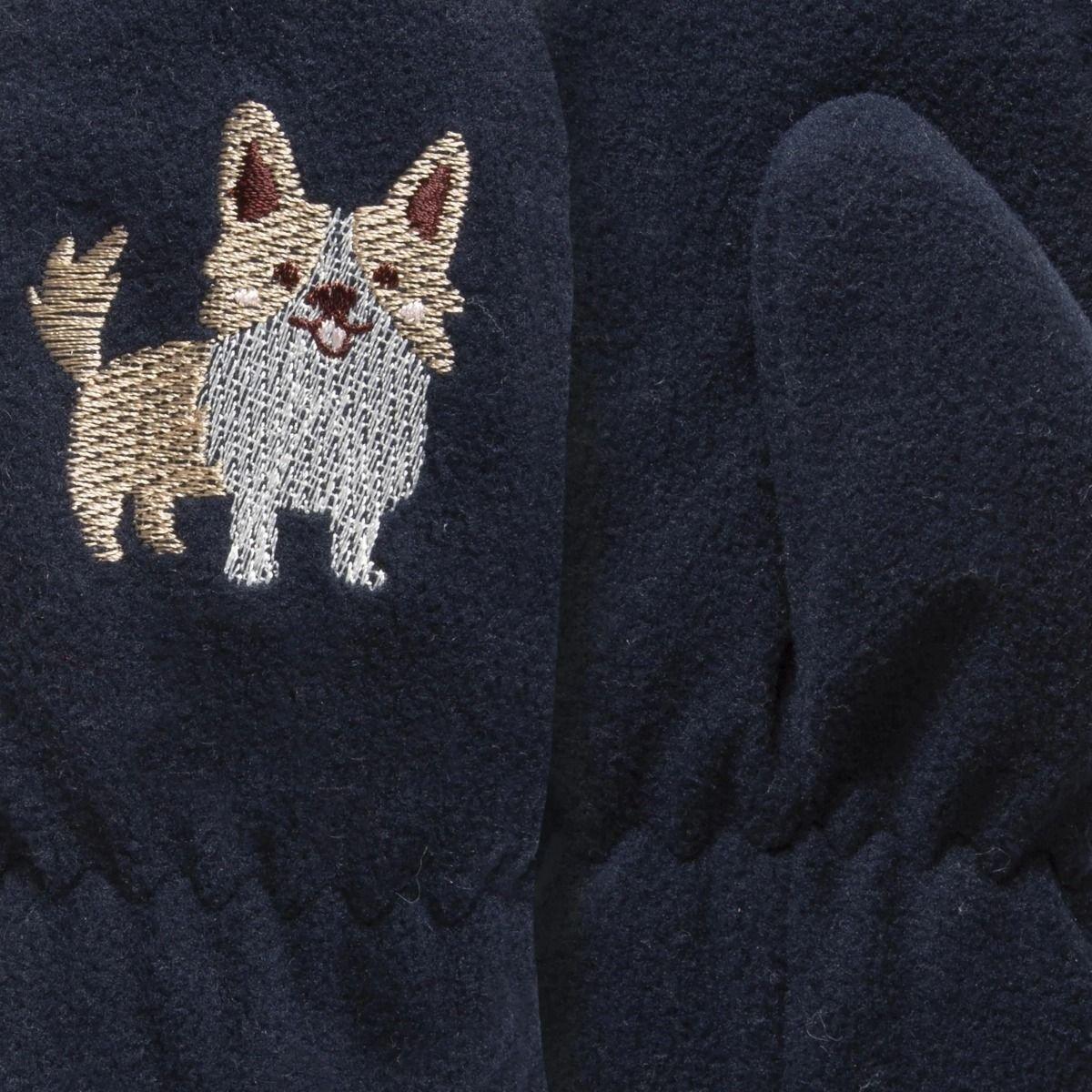 isotoner Moffole in Pile Ricamo Gatto  