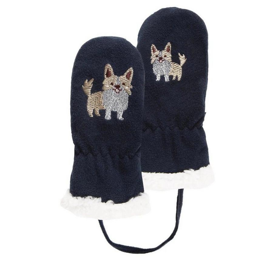 isotoner Moffole in Pile Ricamo Gatto  