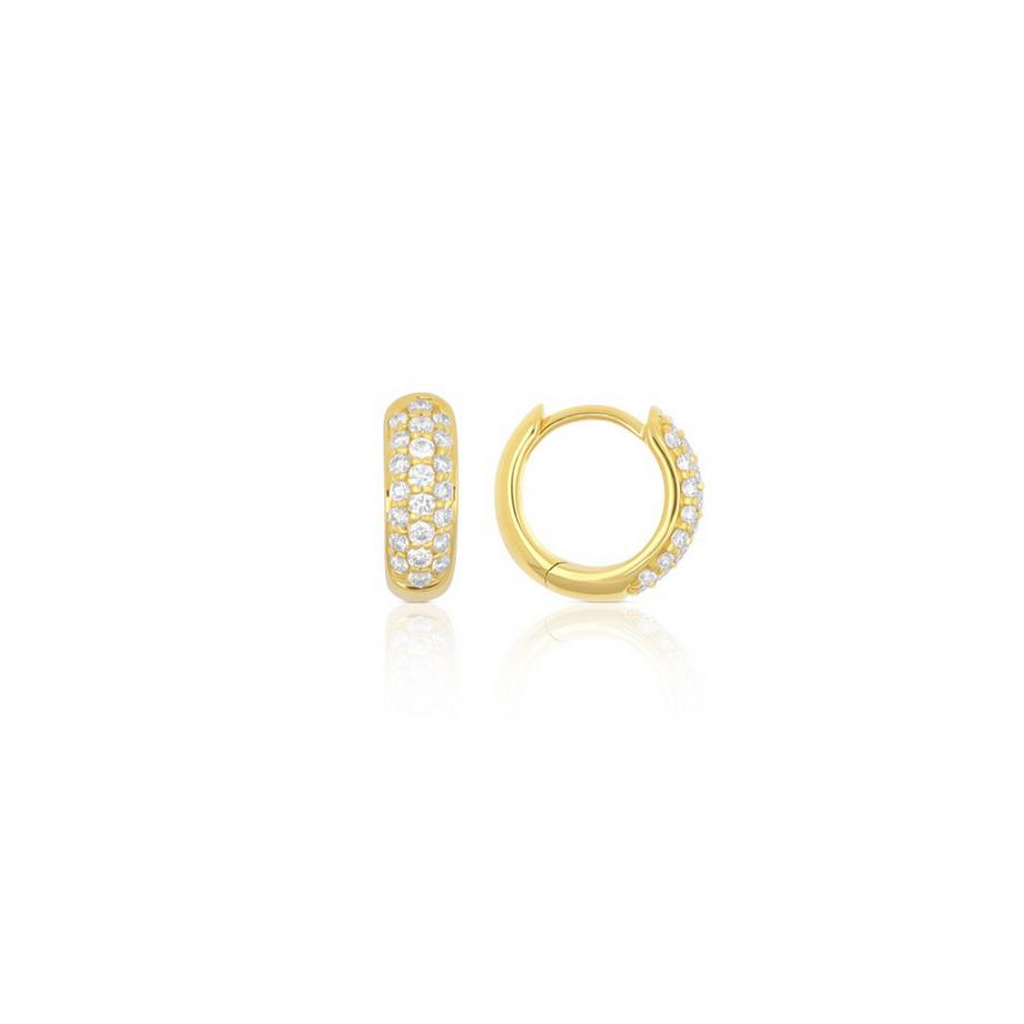 Creolen Gelbgold 750 Brillanten 0.36ct. Scharnier 11mm