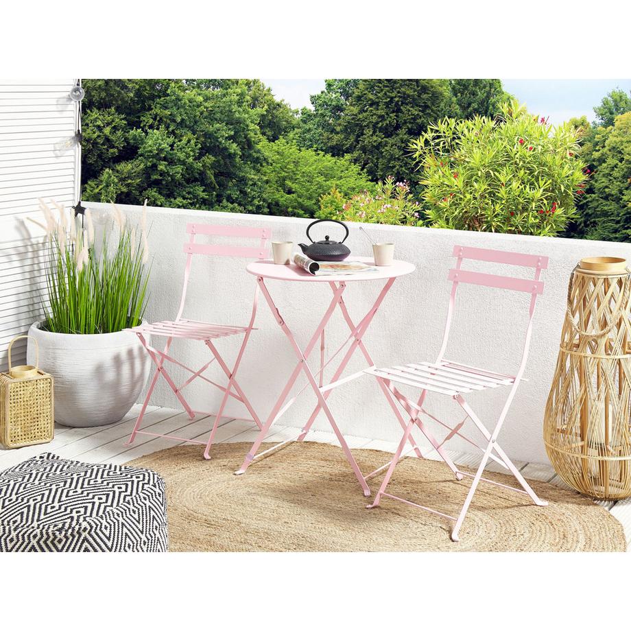 Beliani Bistro Set aus Stahl Modern FIORI  