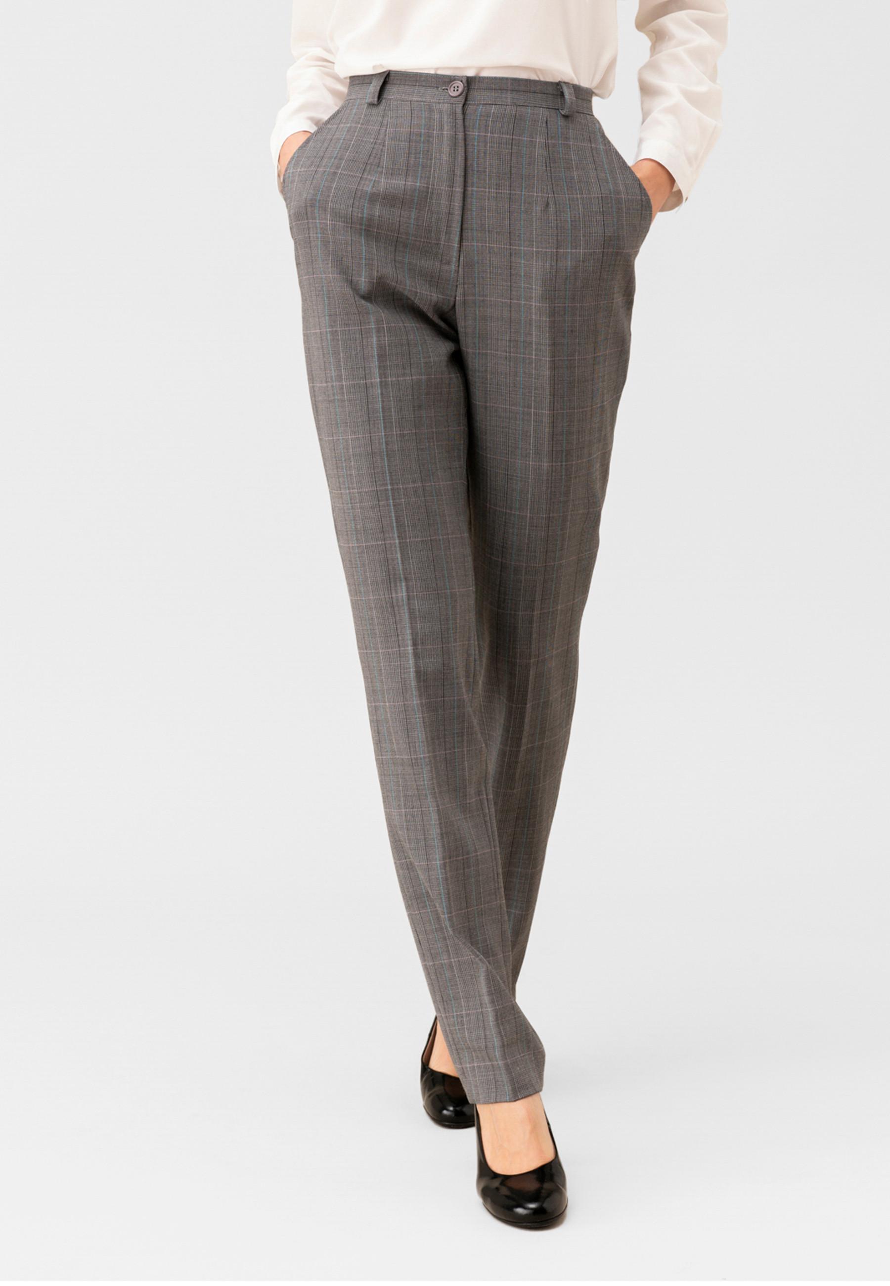 Damart  Pantalon droit 2 statures lainage aspect flanelle bi-extensible. 