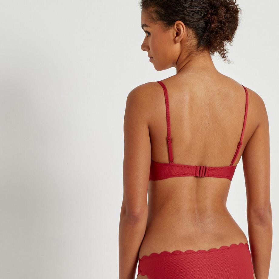 La Redoute Collections Haut de maillot de bain triangle festonné  
