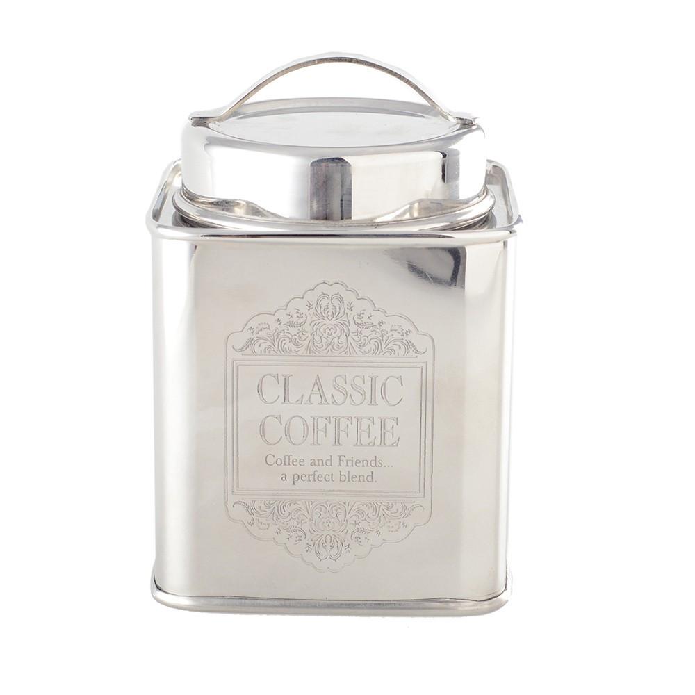 Image of Kaffeedose Silber 10x10x10cm Unisex