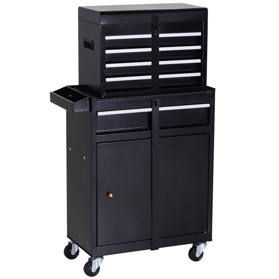 Northio  Werkstattwagen 5 Schubladen 360°-Rollen Metall 52,5X28X104,5Cm 