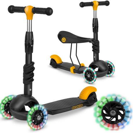 B2X  Dreirädriger Roller Ricokids Cubi – Schwarz und Orange 
