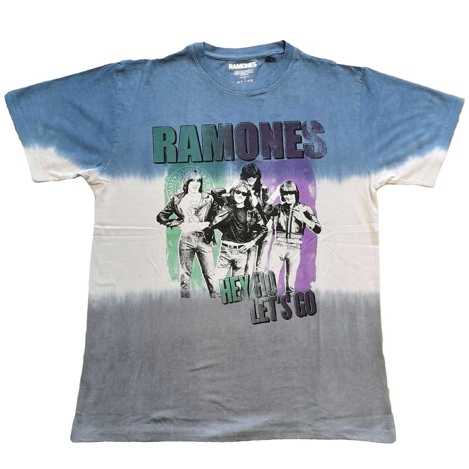 Image of Hey Ho Retro Tshirt Damen Blau S