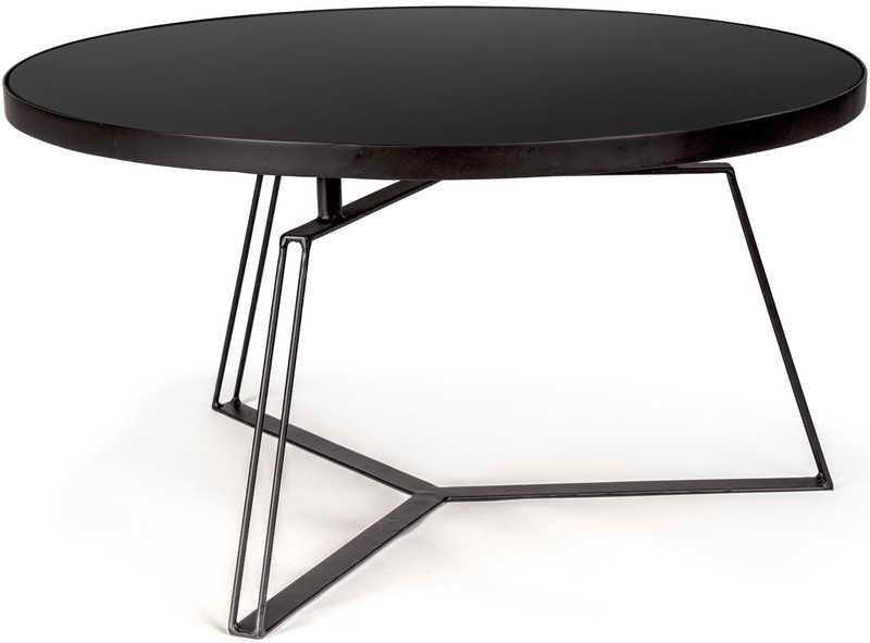 mutoni Table d'appoint Zaira Black 70x70  