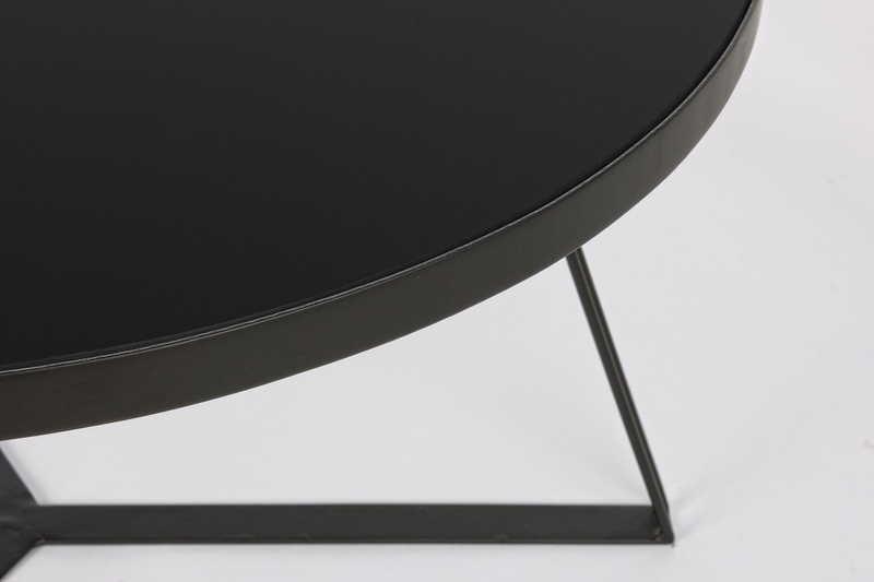 mutoni Table d'appoint Zaira Black 70x70  