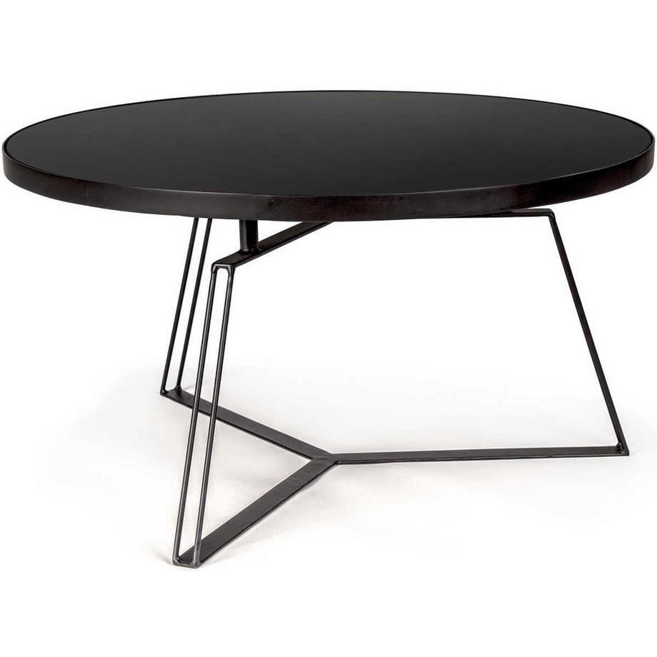 mutoni Table d&#039;appoint Zaira Noir 70x70  