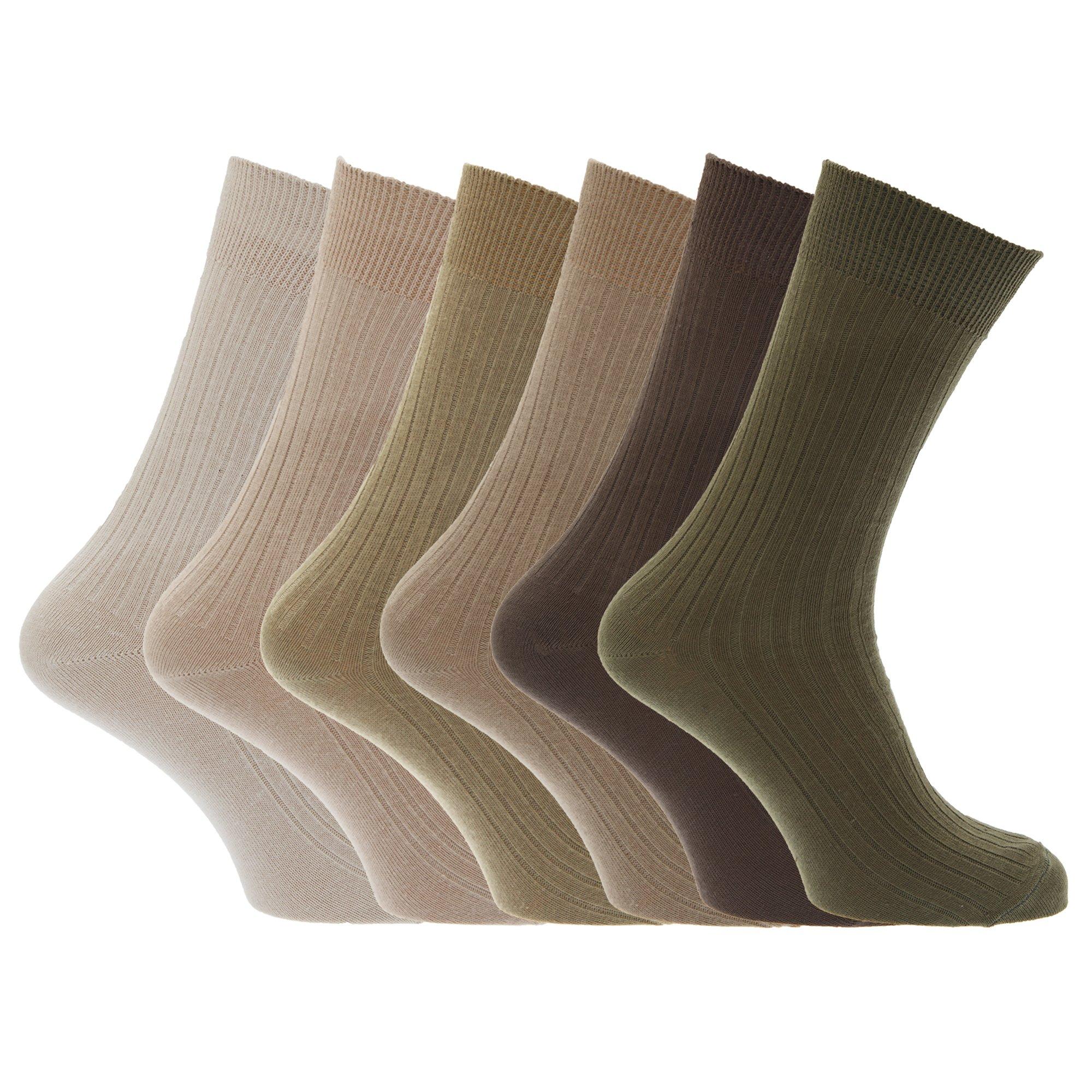 Universal Textiles  Strümpfe Socken, 100% , gerippt, 6erPack 