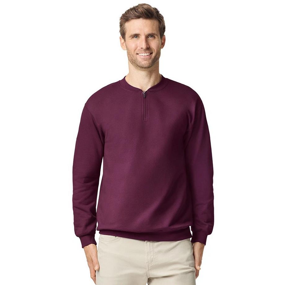 Gildan Softstyle Sweatshirt  , mit kurzem Reißverschluss, Mittelschwer  
