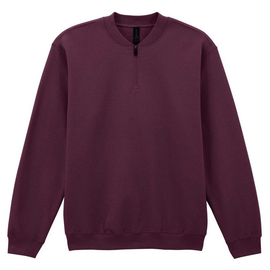 Softstyle Sweatshirt  , mit kurzem Reißverschluss, Mittelschwer